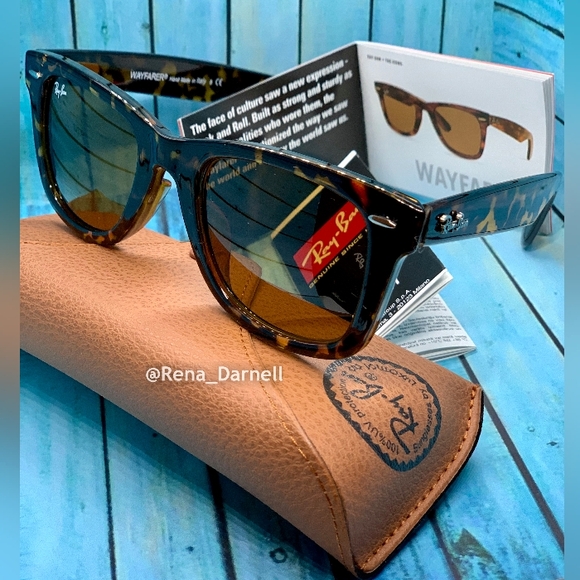 RayBan Wayfarer RB2140 Brown Tortoise New - Picture 4 of 14